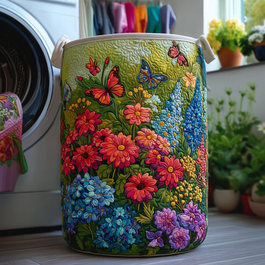 Sea Of Flowers Quilted Laundry Basket GFTOTG211