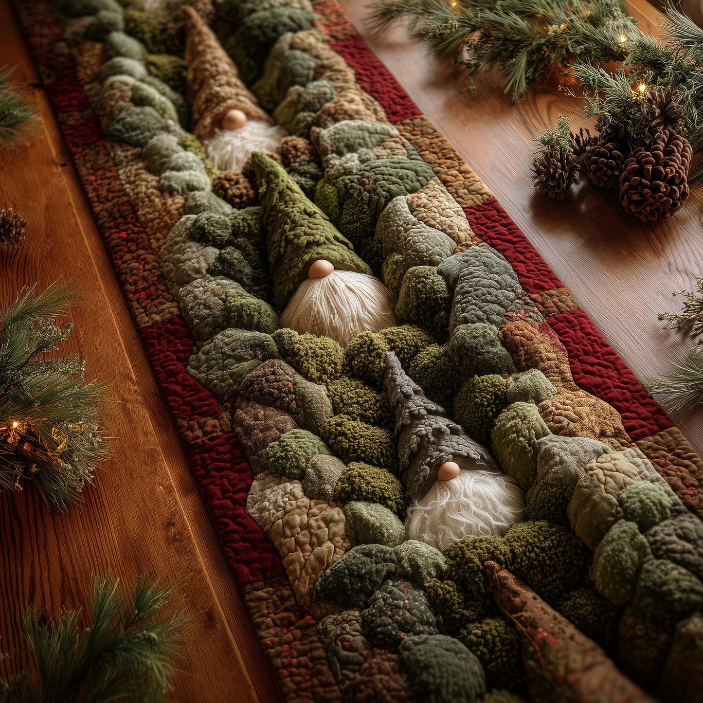 Gnome Pines Quilted Table Runner GFTOTG2343