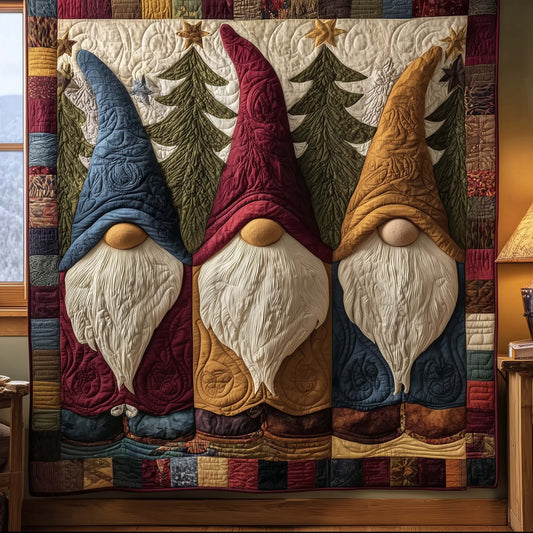 Gnome Trio Quilted Blanket GFTOTG2378