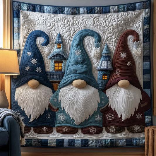 Gnome Trio Quilted Blanket GFTOTG2381