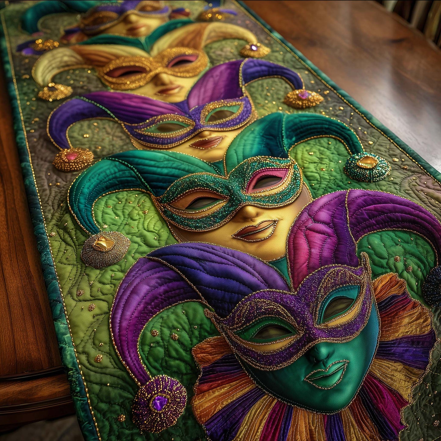 Mardi Gras Quilted Table Runner GFTOTG2389