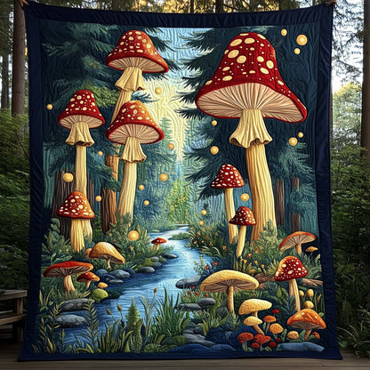 Mushroom Forest Quilted Blanket GFTOTG2391