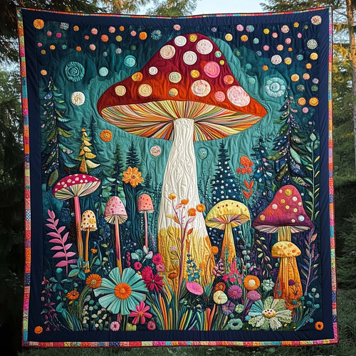 Mushroom Forest Quilted Blanket GFTOTG2392