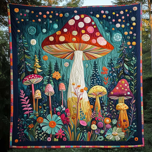 Mushroom Forest Quilted Blanket GFTOTG2392