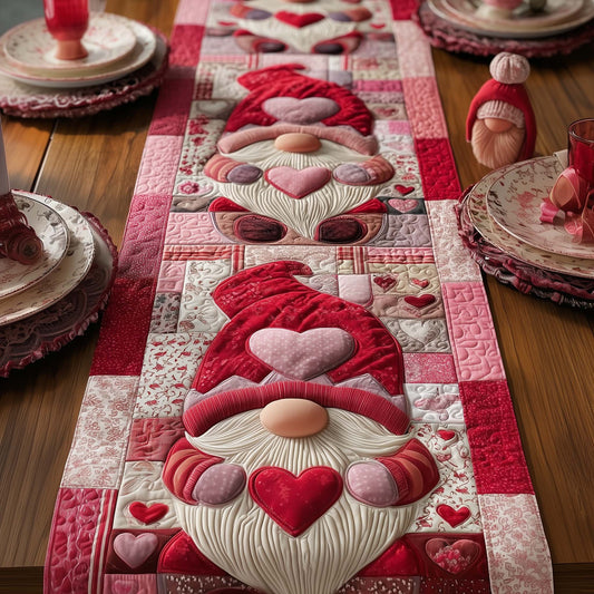 Sweetheart Gnomeville Quilted Table Runner GFTOTG2430