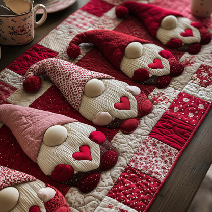 Sweetheart Gnomeville Quilted Table Runner GFTOTG2431
