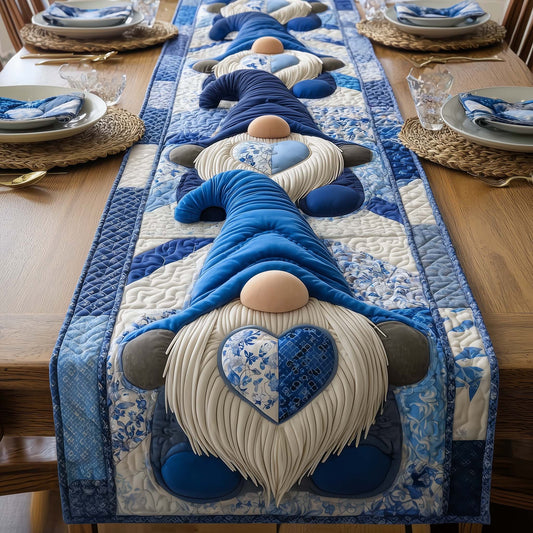 Sweetheart Gnomeville Quilted Table Runner GFTOTG2433