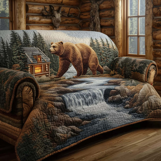 Log Cabin Quilted Sofa Cover GFTOTG2494