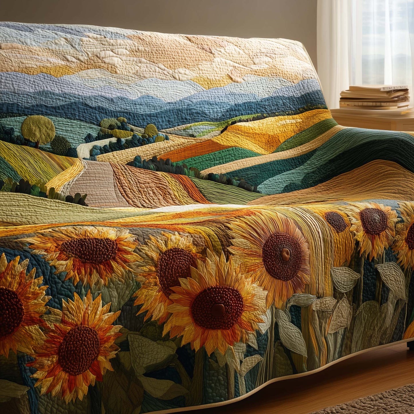 Peaceful Farmland Quilted Sofa Cover GFTOTG2530