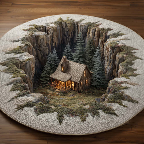 Log Cabin Quilted Round Mat GFTOTG2572