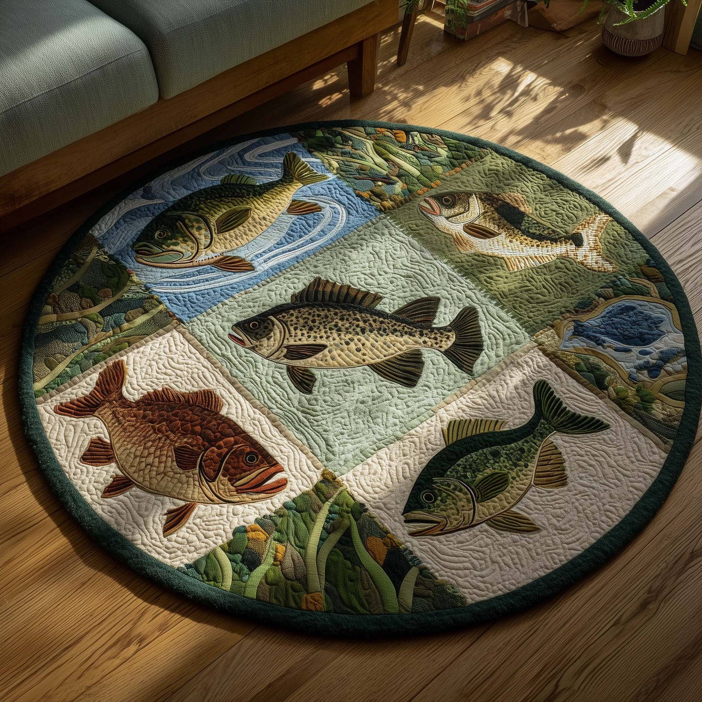Fishing Season Quilted Round Mat GFTOTG2581