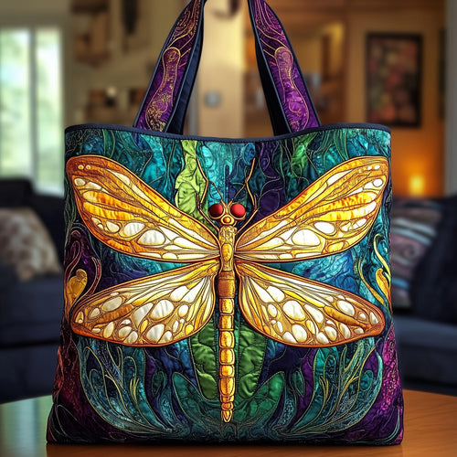 Mystic Dragonfly Quilted Tote Bag GFTOTG263