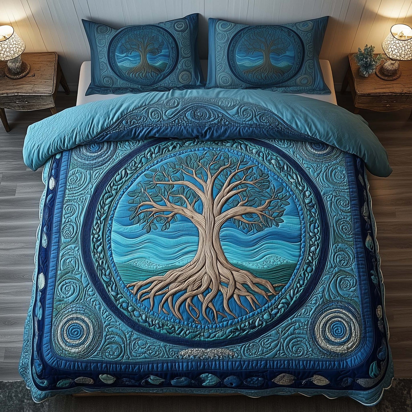 Tree Of Life 3-Piece Quilted Bedding Set GFTOTG2670