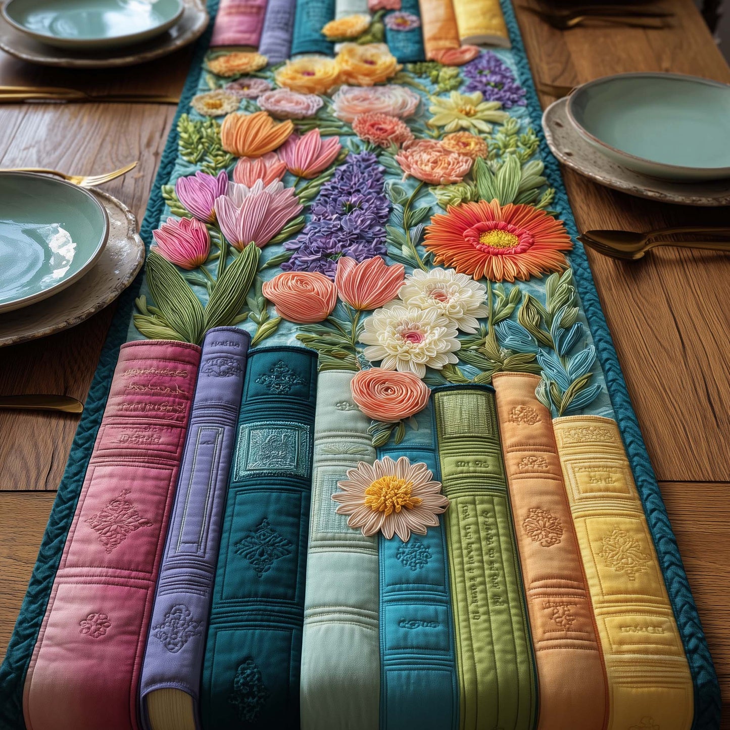 The Floral Chapter Quilted Table Runner GFTOTG2678