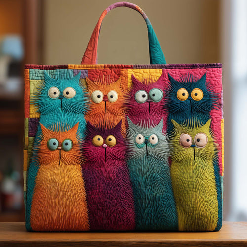 Funky Feline Quilted Tote Bag GFTOTG2690
