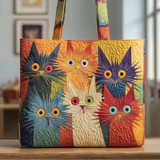 Funky Feline Quilted Tote Bag GFTOTG2692