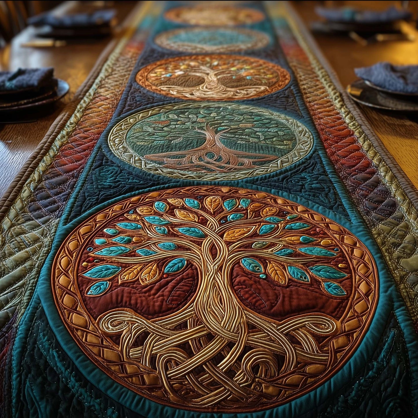 Celtic Tree of Life Quilted Table Runner GFTOTG2712