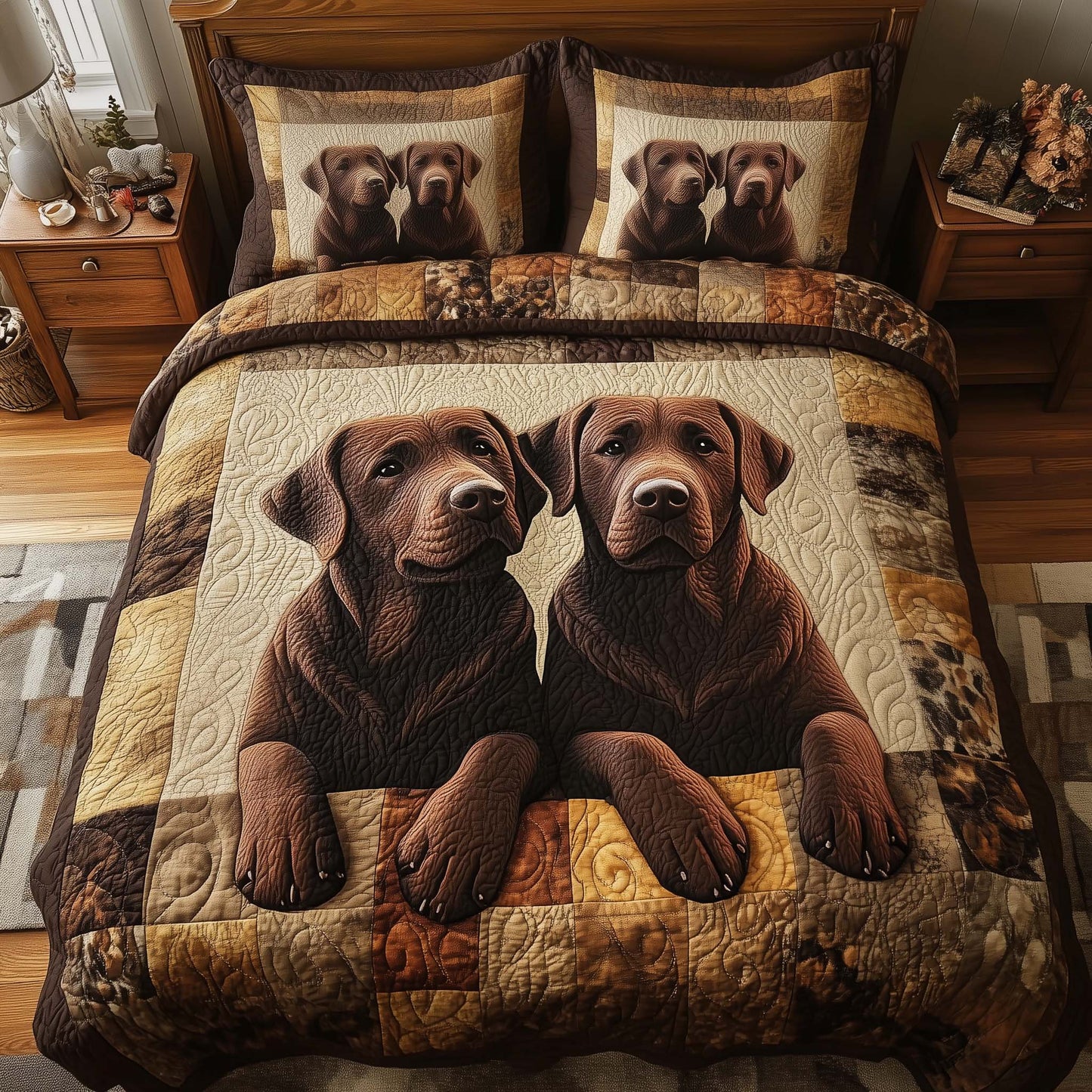 Paw Love 3-Piece Quilted Bedding Set GFTOTG2747