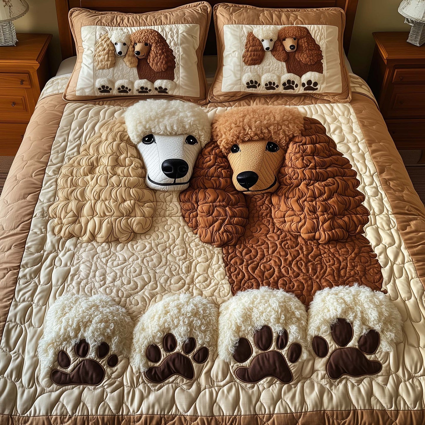 Paw Love 3-Piece Quilted Bedding Set GFTOTG2751