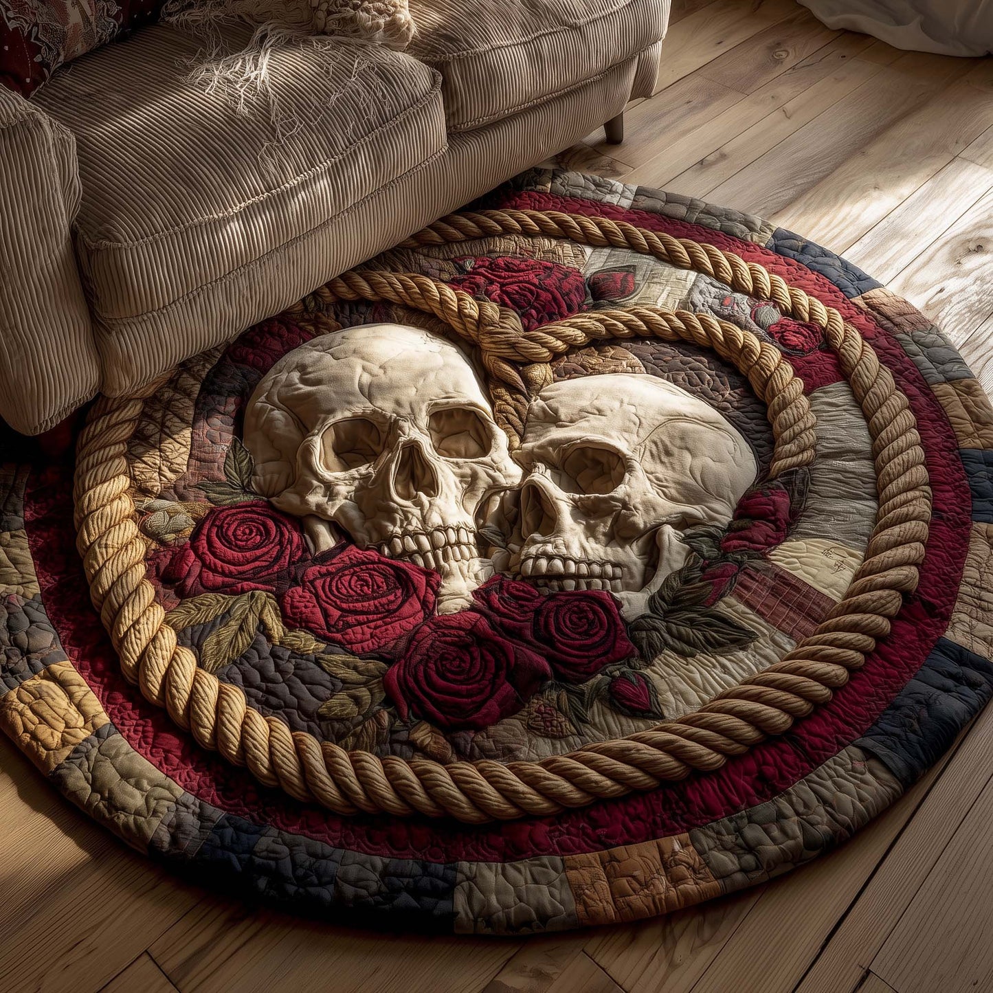 Dark Romance Quilted Round Mat GFTOTG2752