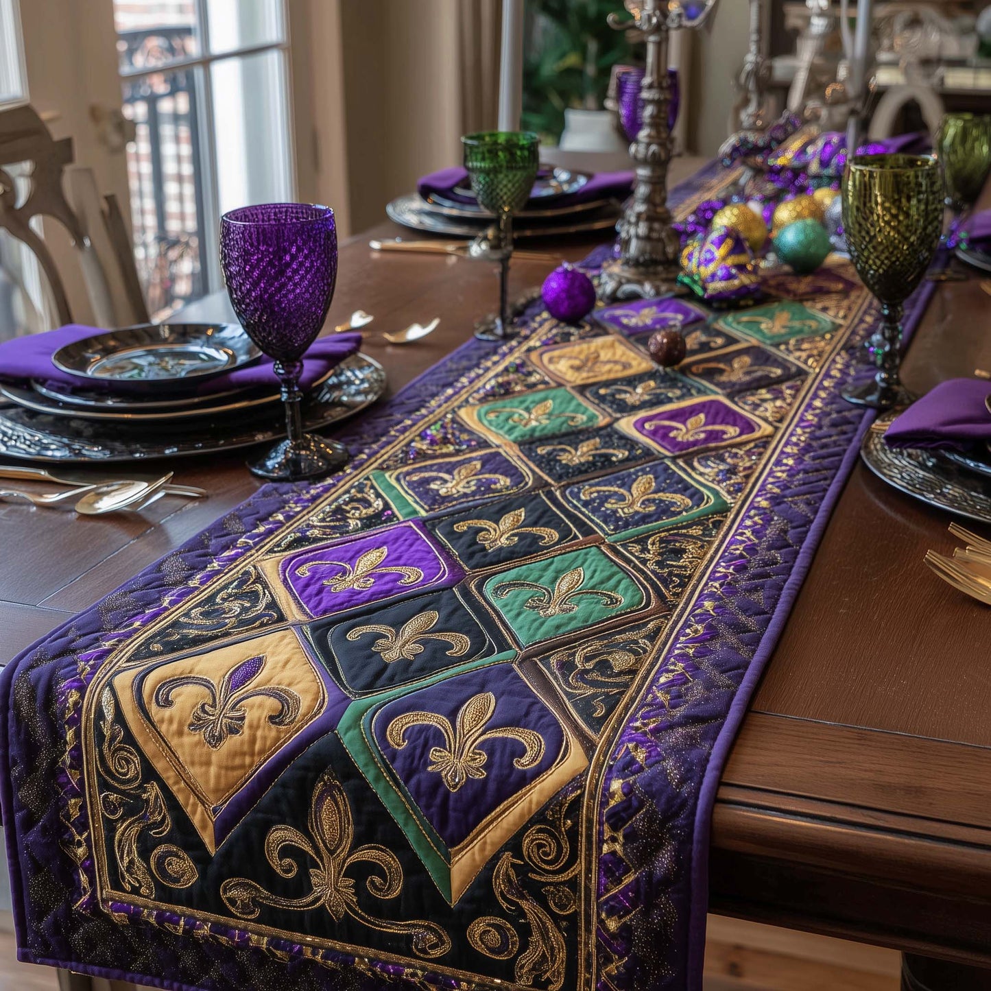 Fleur De Lis Quilted Table Runner GFTOTG2791