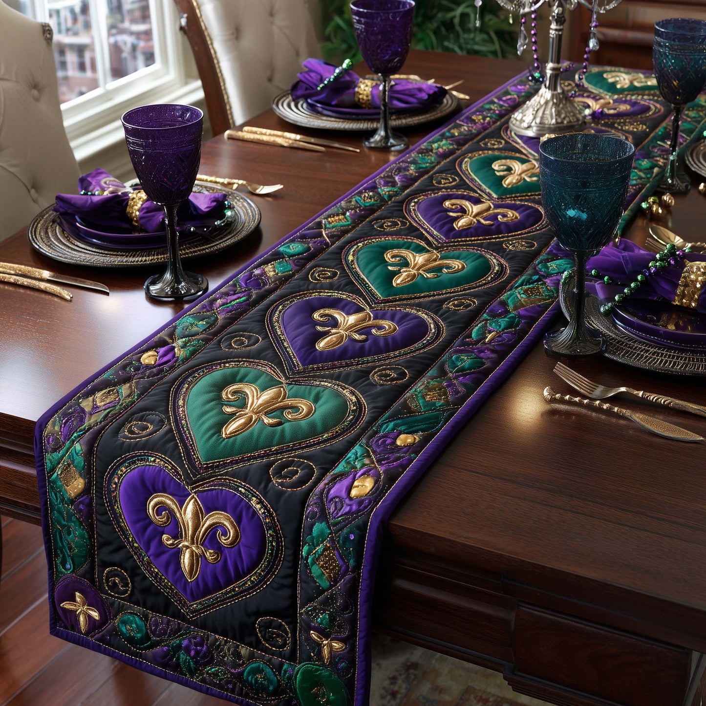 Fleur De Lis Quilted Table Runner GFTOTG2795