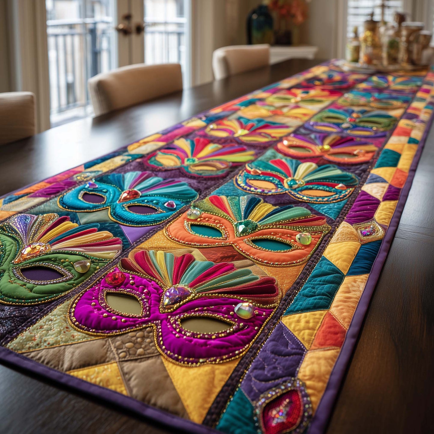 Mardi Gras Quilted Table Runner GFTOTG2797