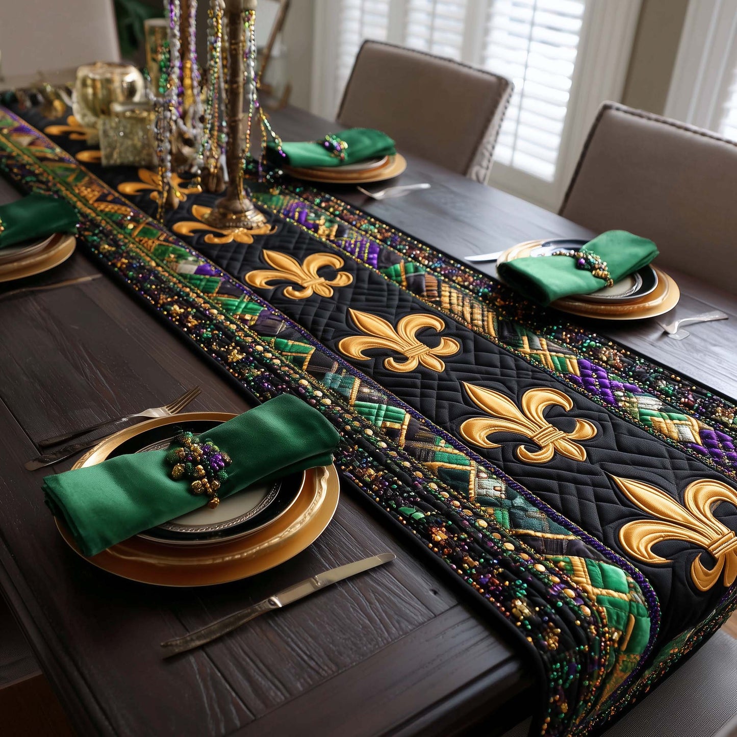 Fleur De Lis Quilted Table Runner GFTOTG2799