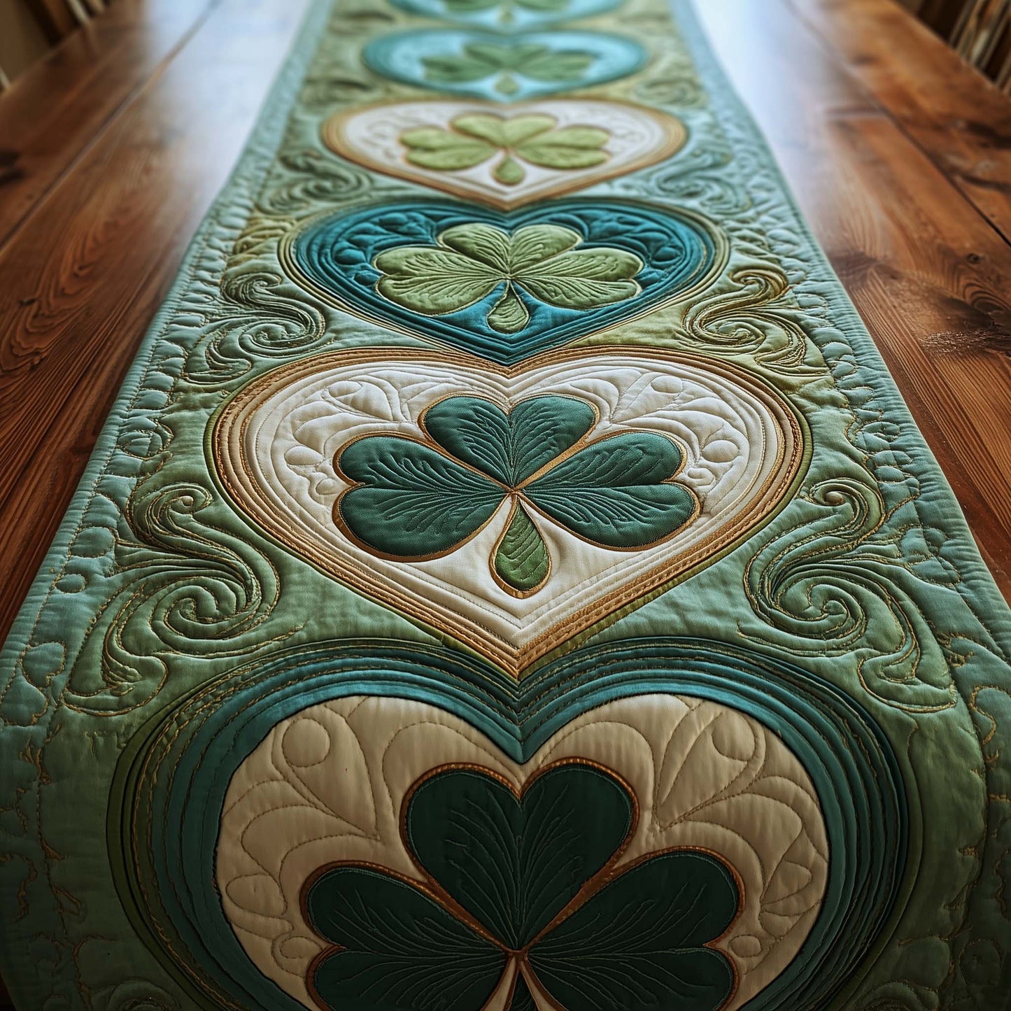 Shamrock Heart Quilted Table Runner GFTOTG2803