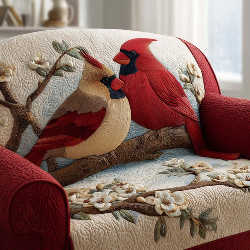 Love Nest Cardinals Quilted Sofa Cover GFTOTG2847