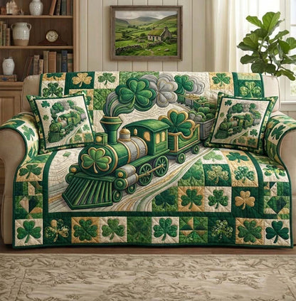 Emerald Luck Quilted Sofa Cover GFTOTG2850