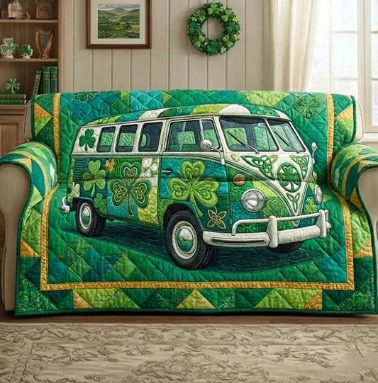 Emerald Luck Quilted Sofa Cover GFTOTG2852
