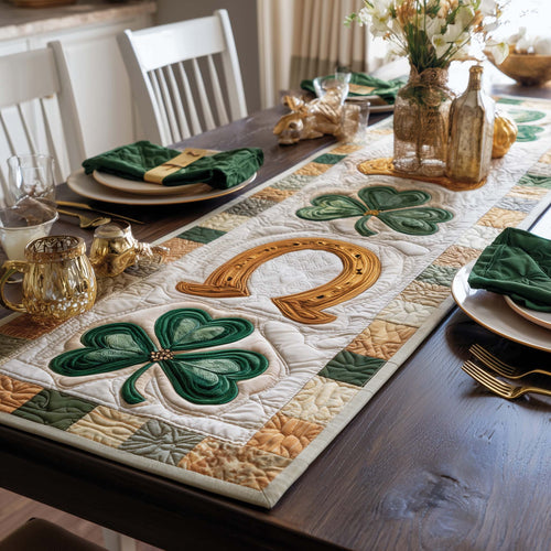 Lucky Shamrock Charm Quilted Table Runner GFTOTG2857