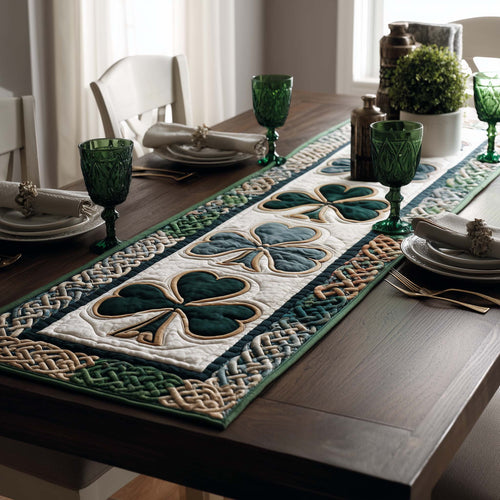 Lucky Shamrock Charm Quilted Table Runner GFTOTG2859