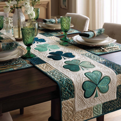 Lucky Shamrock Charm Quilted Table Runner GFTOTG2860