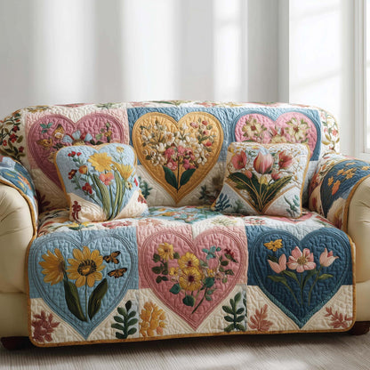 Bloom Patch Quilted Sofa Cover GFTOTG2890