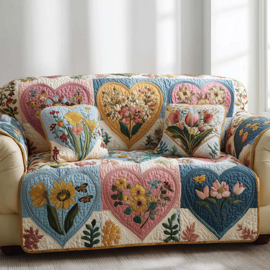 Bloom Patch Quilted Sofa Cover GFTOTG2890