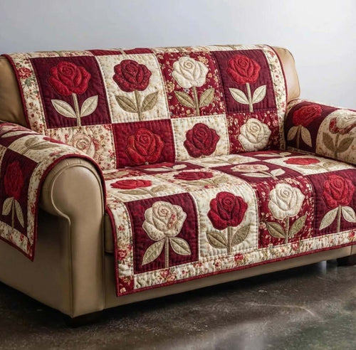 Bloom Patch Quilted Sofa Cover GFTOTG2891