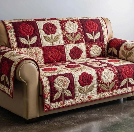 Bloom Patch Quilted Sofa Cover GFTOTG2891