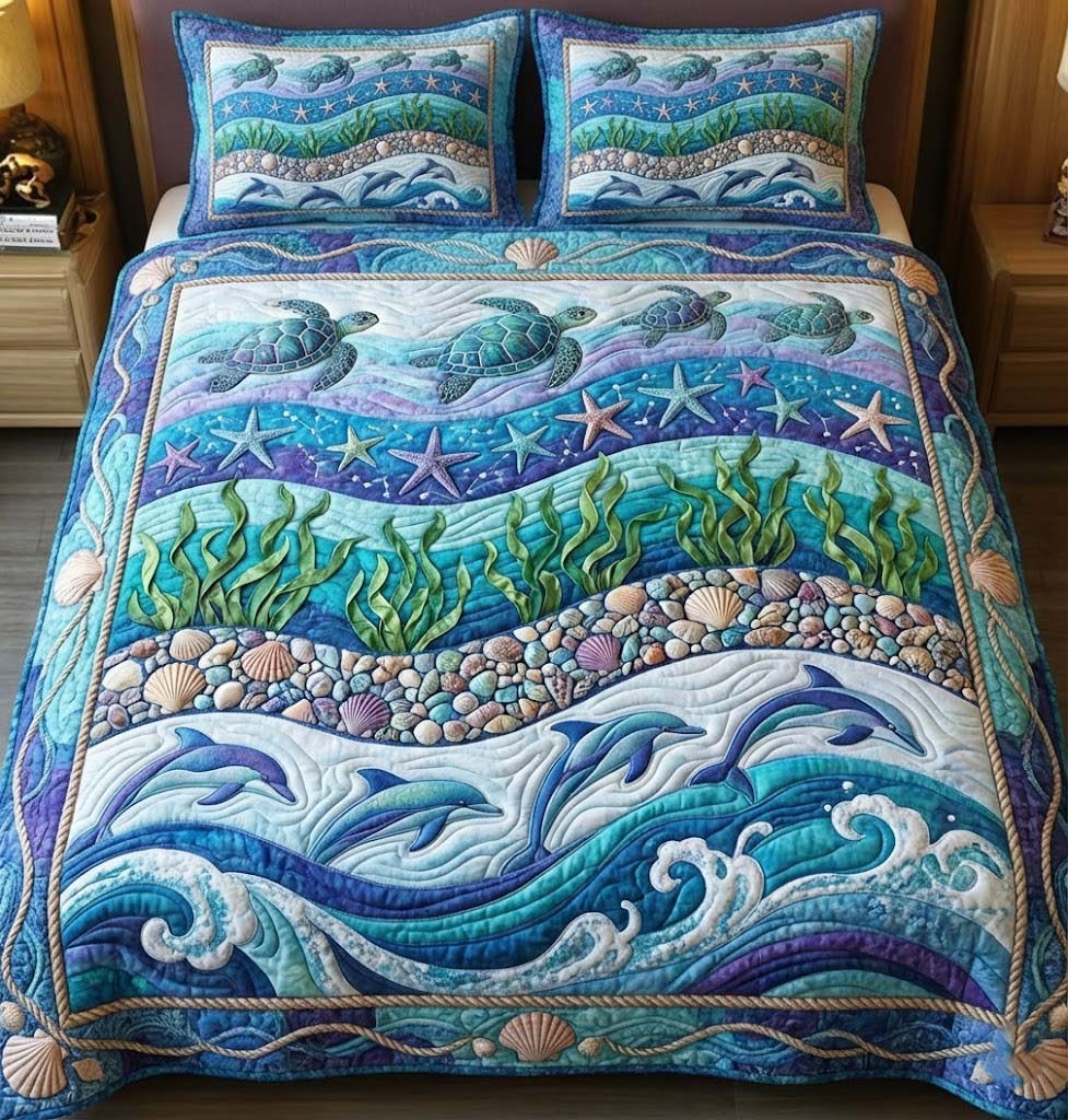 Ocean Breeze 3-Piece Quilted Bedding Set GFTOTG2905