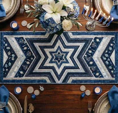 Star of David Quilted Table Runner GFTOTG2914