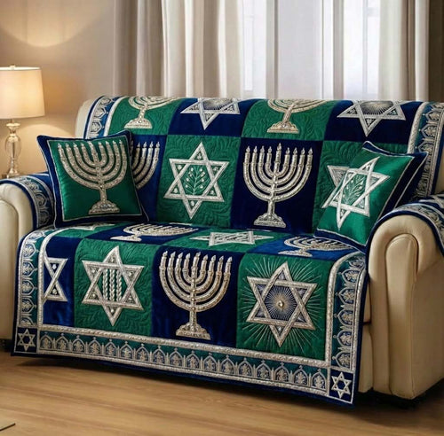 Hanukkah Quilted Sofa Cover GFTOTG2927