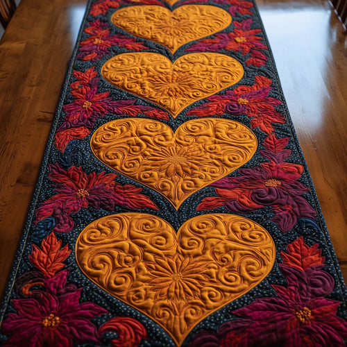 Floral Heart Quilted Table Runner GFTOTG2935