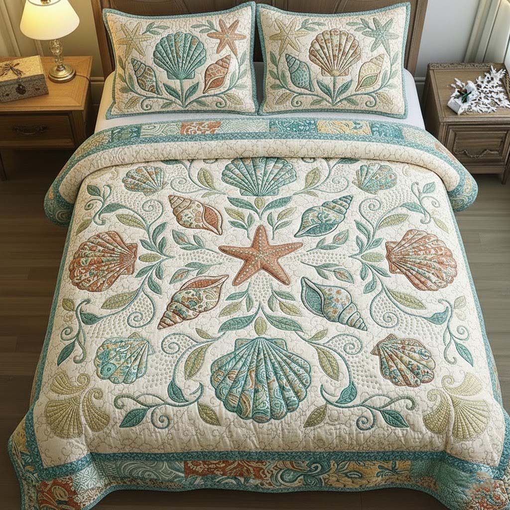 Ocean Breeze 3-Piece Quilted Bedding Set GFTOTG3003