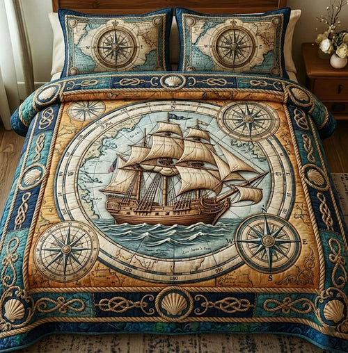 Ocean Breeze 3-Piece Quilted Bedding Set GFTOTG3004