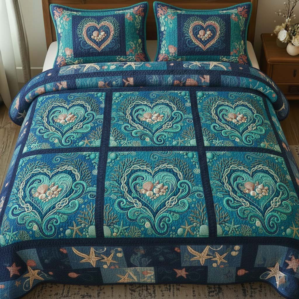 Ocean Breeze 3-Piece Quilted Bedding Set GFTOTG3005