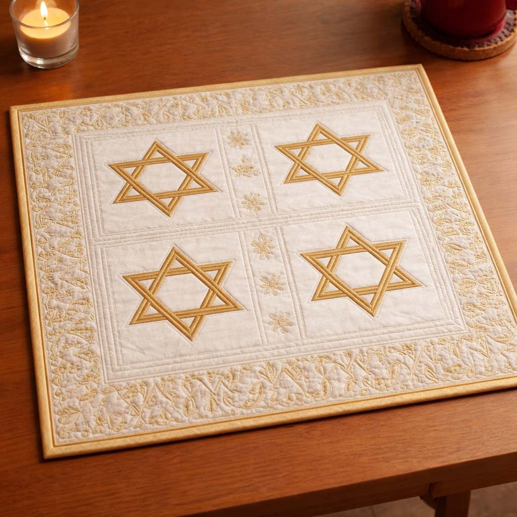 Star of David Quilted Place Mat GFTOTG3023
