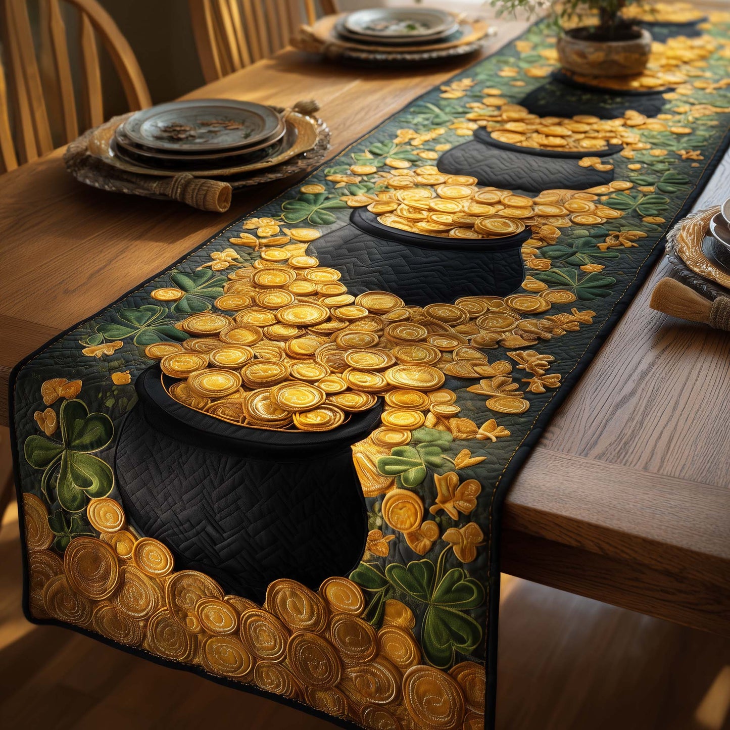 Lucky Hoard Quilted Table Runner GFTOTG3030