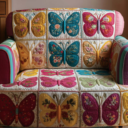 Patchy Butterfly Quilted Sofa Cover GFTOTG3032