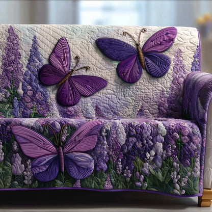 Lavender Wings Quilted Sofa Cover GFTOTG3035
